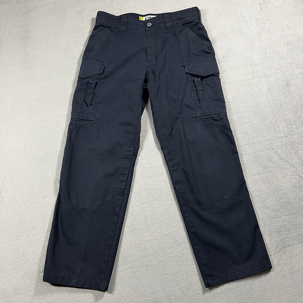 First Tactical Pants Mens 31x30 Blue Ripstop Cargo Straight Workwear Utility